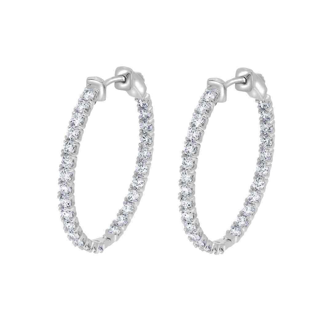 Huggie Hoop Inside Outside Lab Created Diamond Earrings ER30A300MM32-LD